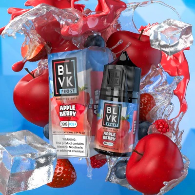 BLVK Frost E-Liquid アップルベリーアイス+ Nicotine Salt 30ml