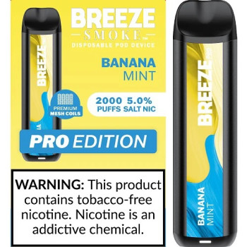 Breeze Pro 6ml 2000 使い捨てデバイス - バナナミント