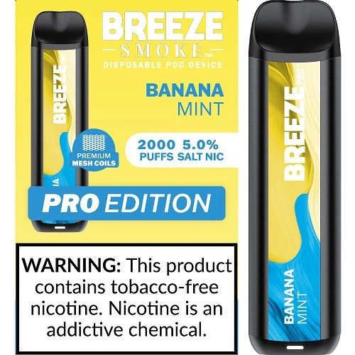 Breeze Pro 6ml 2000 使い捨てデバイス - バナナミント