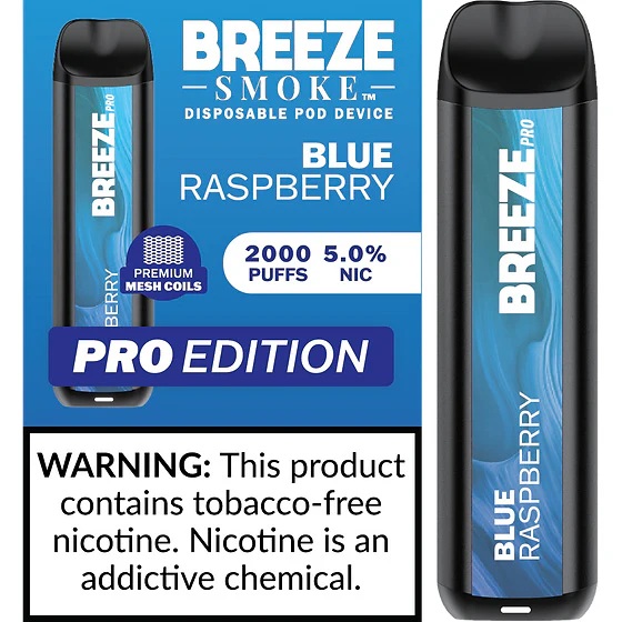 Breeze Pro 6ml 2000 使い捨てデバイス - ブルーラズベリー
