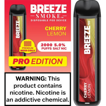 Breeze Pro 6ml 2000 使い捨てデバイス - チェリーレモン