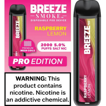 Breeze Pro 6ml 2000 使い捨てデバイス - ラズベリーレモン