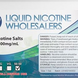Flavorless Nicotine Salts Liquid 100mg 120ml