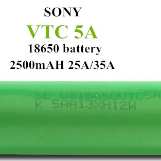 AUTHENTIC!  2 pcs of Sony VTC5A 18650 2500mAh 25A Battery - Flat Top (JAPAN Domestic Shipping)