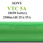 AUTHENTIC!  2 pcs of Sony VTC5A 18650 2500mAh 25A Battery - Flat Top (JAPAN Domestic Shipping)